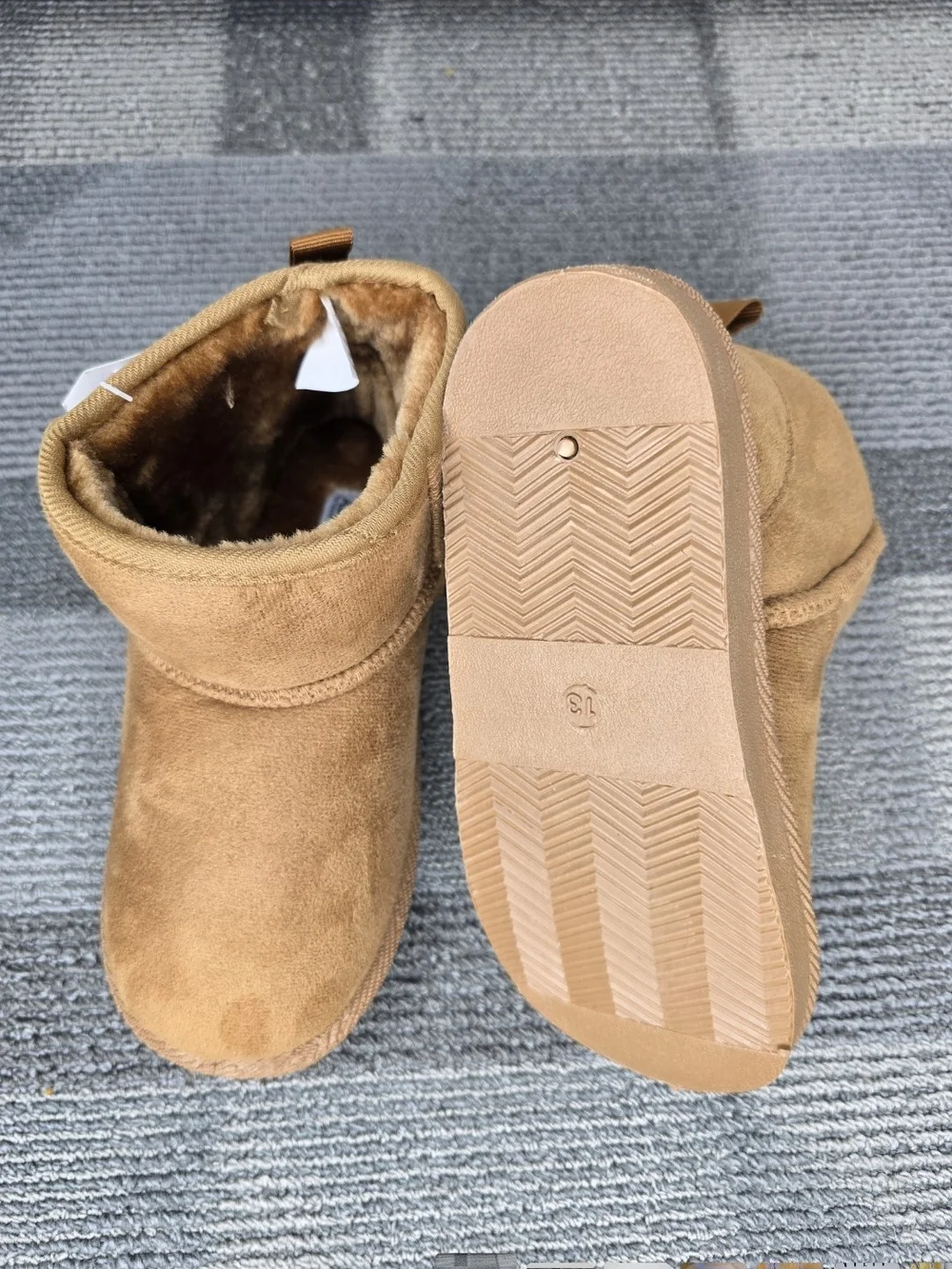 Avalanche Kids Chestnut Suede-Look Cozy Boots